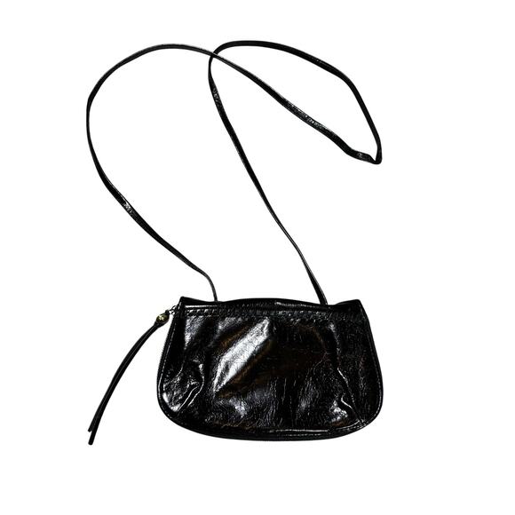 Hobo Black Zip Around Crossbody Wallet Bag - Picture 1 of 8